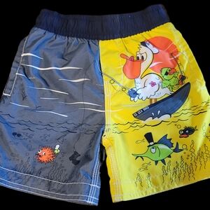 Kids Colorful Cartoon Swim Shorts